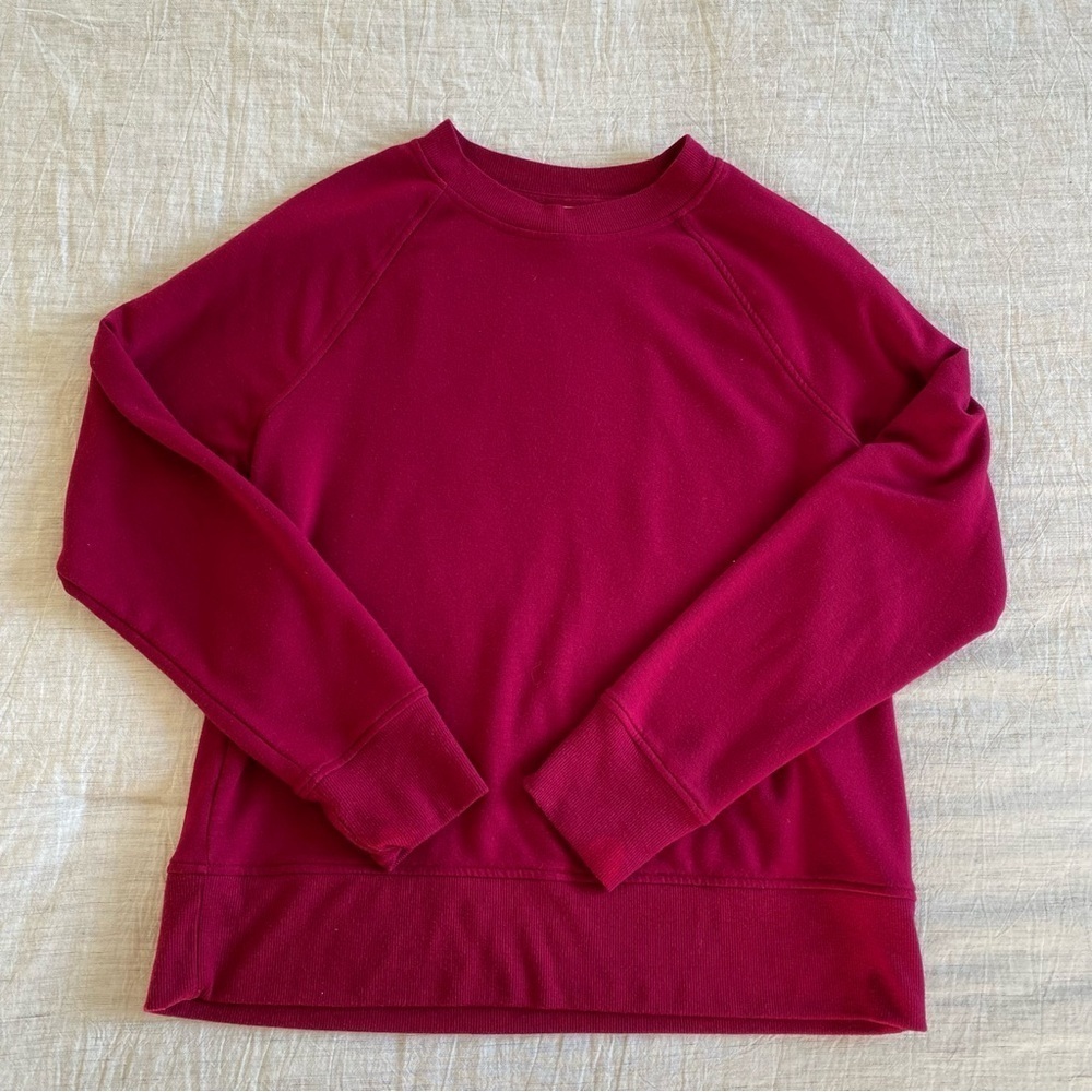 A New Day Crew Neck Sweater Sweatshirt Pomegranate Pink Magenta Lounge Casual